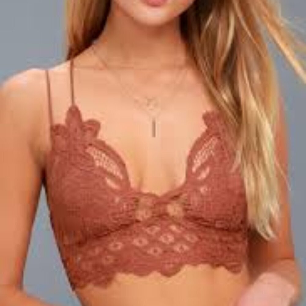 ✅Free People ADELLA Bralette SIZE SMALL BLUSH